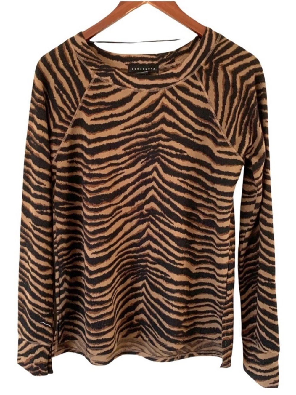 Sanctuary Zebra Print Sweater Size Large